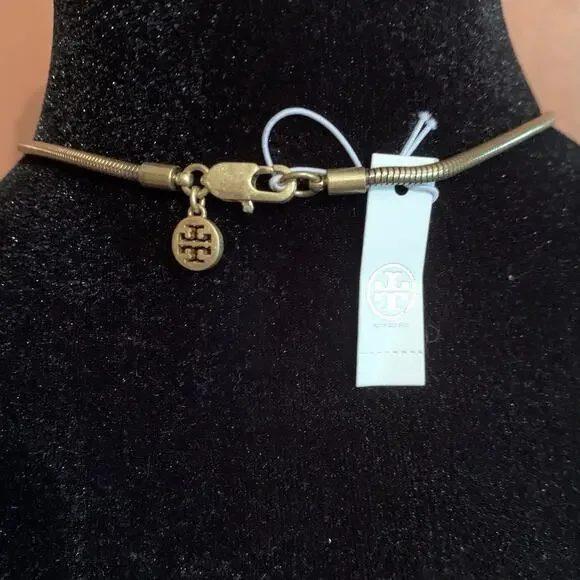 Tory Burch Sodalite Arrowhead Pendant with Matte Gold Chain - Picture 11 of 11